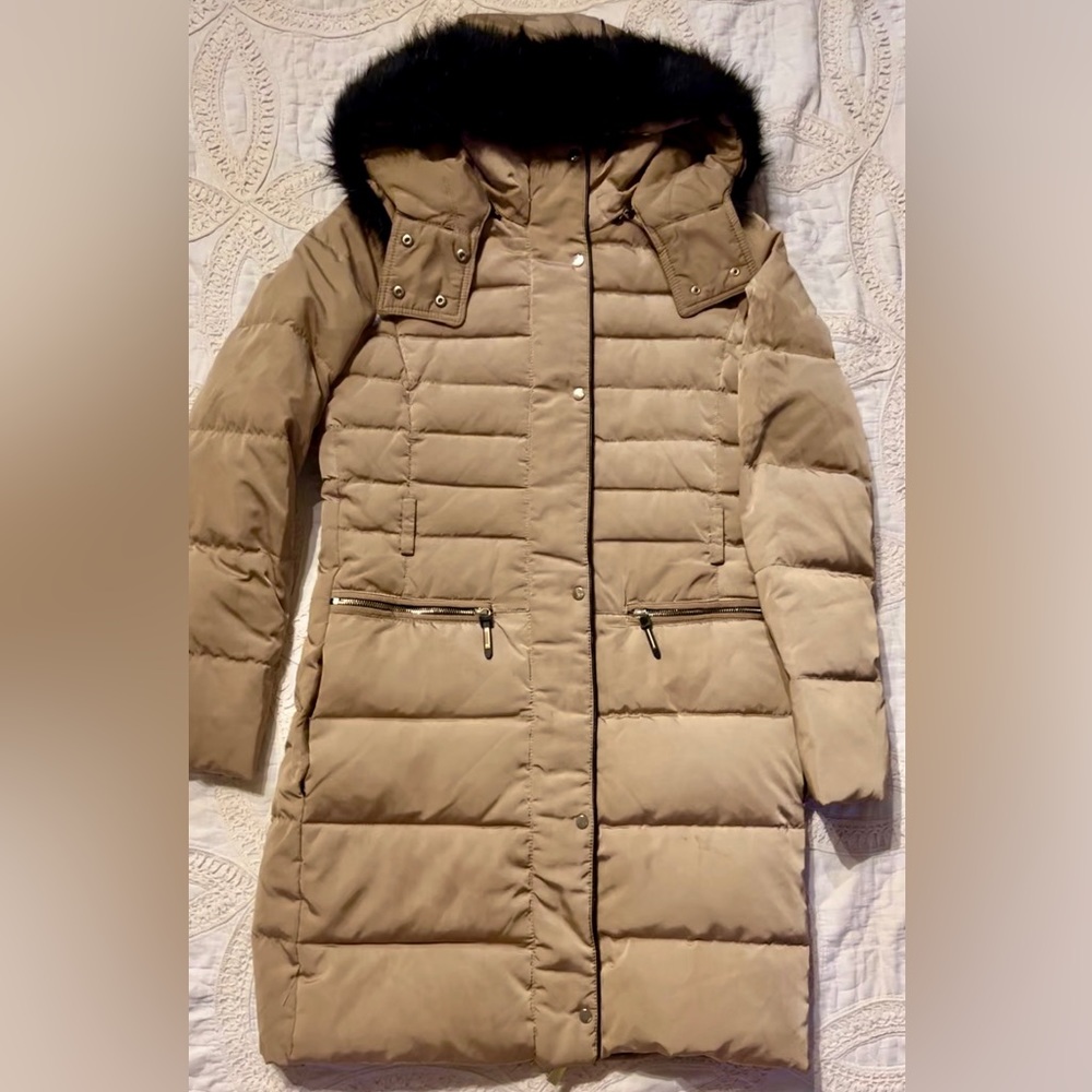Mango brand, winter jacket, champagne color size small